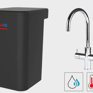 100°C Kochendes Wassersystem UNITO ACE BOIL Chrom Armatur Classic C-Auslauf