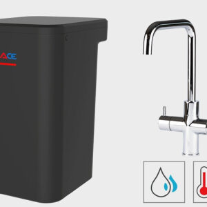 100°C Kochendes Wassersystem UNITO ACE BOIL Chrom Armatur Classic U-Auslauf