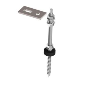 M10 Stockschraube Doppelgewindeschraube + Adapterplatte A2WS 9211 - BZ