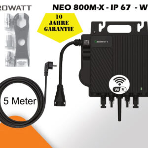 Growatt NEO 800M-X ein phasiger Mikro-Wechselrichter Growatt Schuko Kabel 5m für NEO 800M-X