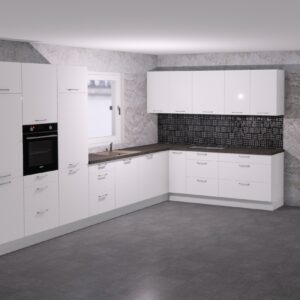 Burger Einbauküche 450x240 cm ohne Geräte Umplanung mögliche