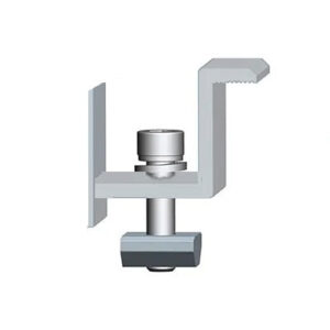 Endklemmen mit Schraube M8 für gerahmte Module Höhe 30mm AluF25 L=70mm A=30mm Alu