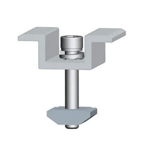 Kopie von Kopie von Mittelklemmen mit Schraube M8 für gerahmte Module AluF25 L=70mm B=36mm Alu