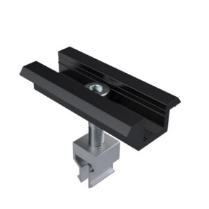 100 x Mittelklemmen Klick für Modulhöhen 28-34mm EN-AW6063 T66 L=70mm B=36mm schwarz eloxiert 20µm