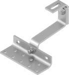 löschen 32mm-Lattung, 3-fach verstellbar 1.4301 Platte 140x56x5 Ausleger 115x5